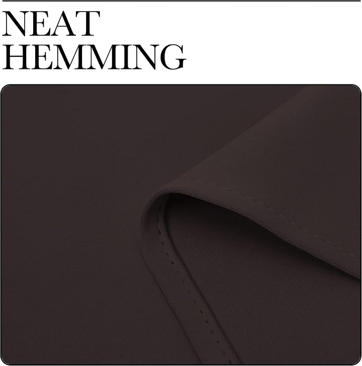 Black curtain hem stitching close-up