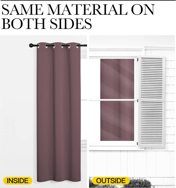 Dry rose curtain fabric shown on both sides