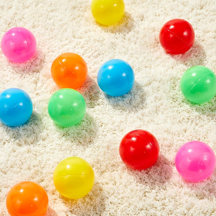 400 bright-colour ball pit balls with mesh bag, view 3