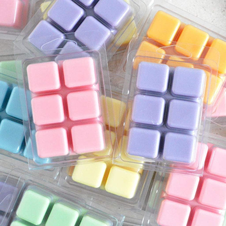 Jucoan 100 Pack Plastic Wax Melt Clamshell Mold, 6 Cavity Square Clear Wax Molds for Wax Melt Candle Soap DIY - Just Closeouts Canada Inc.