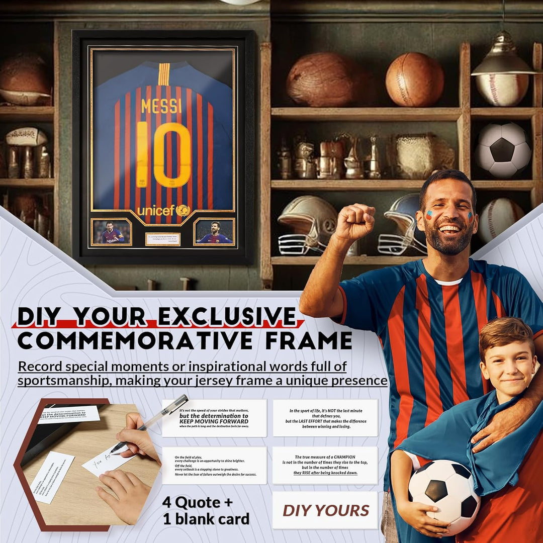JupDec Jersey Frame Display Case, Large Clear Acrylic Shadow Box with UV Protection for Baseball Basketball Football Soccer Hockey shirts, Wall Mount Wooden Showcase, Idea Gift for Sports fans, 1 pack - Just Closeouts Canada Inc.