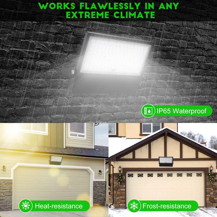 Juyace Led Stadium Flood Light Outdoor 36000Lm 1500W Equivalent Super Bright Commercial Area Lighting 100 - 277V 5000K Daylight IP65 Waterproof Arena Lights for Sport Fields and Courts - Just Closeouts Canada Inc.