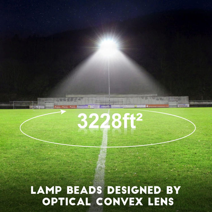 Juyace Led Stadium Flood Light Outdoor 36000Lm 1500W Equivalent Super Bright Commercial Area Lighting 100 - 277V 5000K Daylight IP65 Waterproof Arena Lights for Sport Fields and Courts - Just Closeouts Canada Inc.
