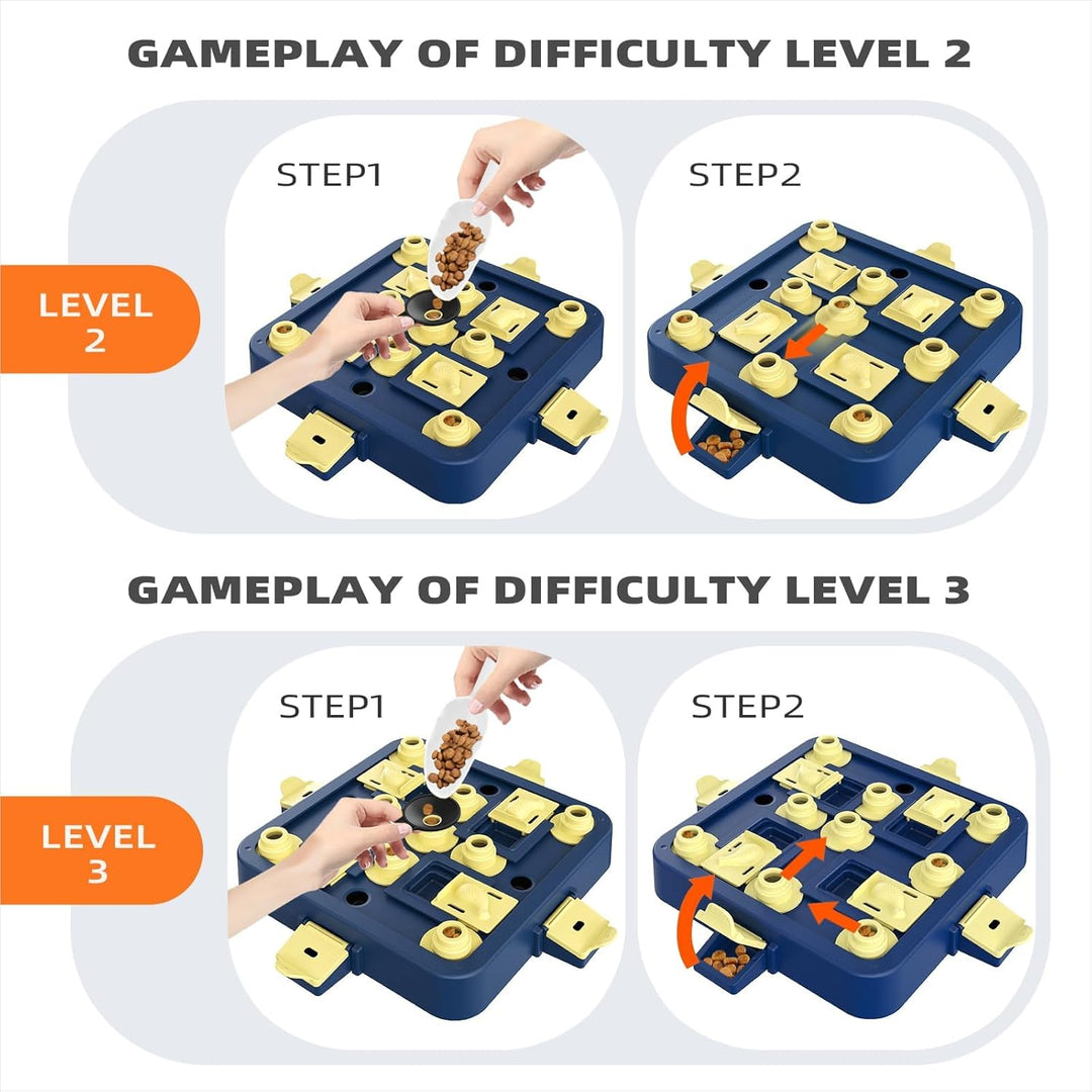 KADTC Dog Puzzle Toy Dogs Brain Stimulation Mentally Stimulating Educationa Toys Puppy Treat Food Feeder Dispenser Advanced Level 3 in 1 Interactive Games for Small/Medium/Large Aggressive Chewer CA - Just Closeouts Canada Inc.