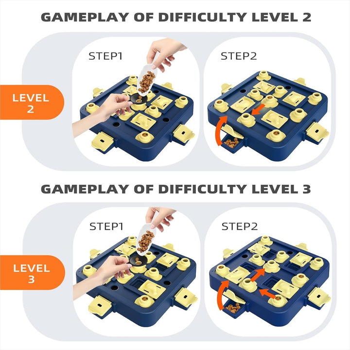 KADTC Dog Puzzle Toy Dogs Brain Stimulation Mentally Stimulating Educationa Toys Puppy Treat Food Feeder Dispenser Advanced Level 3 in 1 Interactive Games for Small/Medium/Large Aggressive Chewer CA - Just Closeouts Canada Inc.