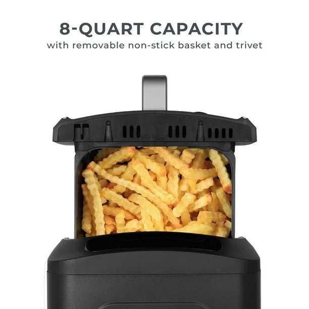 Kalorik Designer Series 8 Quart Air Fryer with Window, in Black Silver (FT52790BKS43), 8 Quart Air Fryer with Window - Just Closeouts Canada Inc.00848052005273