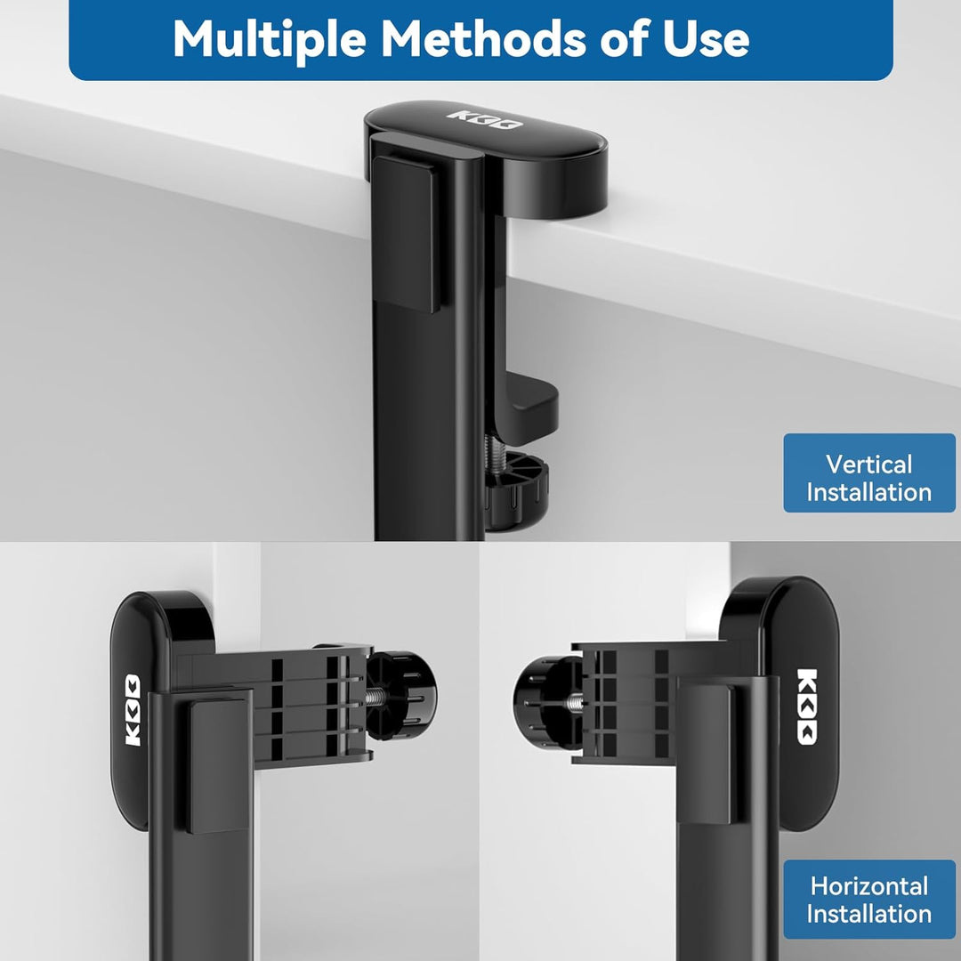 KDD 2 in 1 Headphone Hanger with Desk Cup Holder - Under Desk Clamp Rotatable Headset Holder - Suitable for Coffee Mups, Water Cups, Headphone - Just Closeouts Canada Inc.
