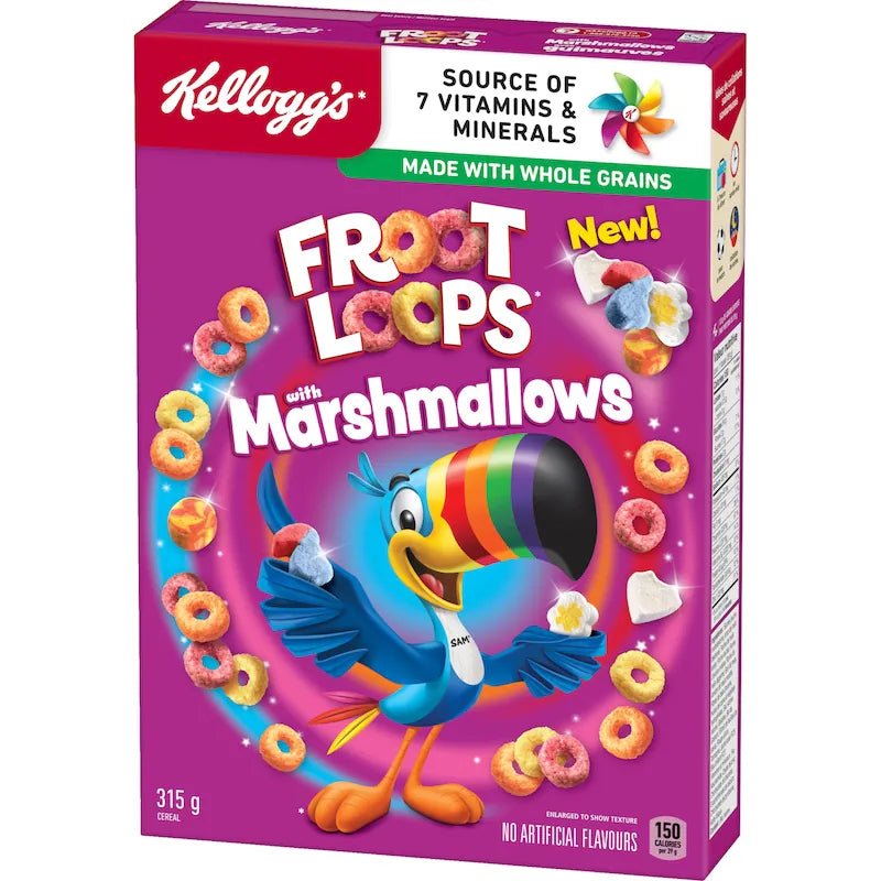 Kelloggs Froot Loops Fruit Loops Cereal With Marshmallows, 315g - Just Closeouts Canada Inc.