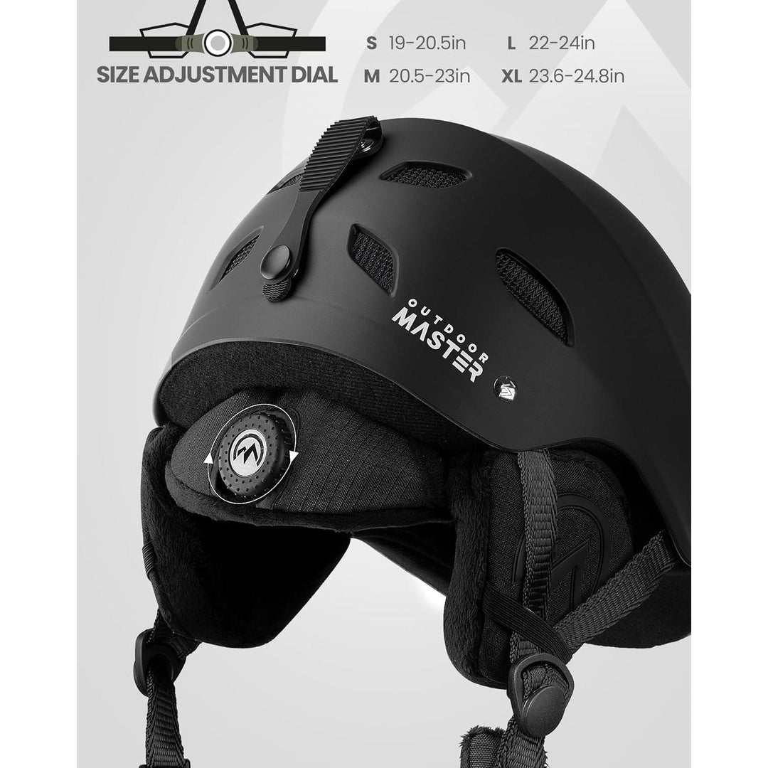 Kelvin Ski Helmet - Snowboard Helmet for Men, Women & Youth, Large Black - Just Closeouts Canada Inc.