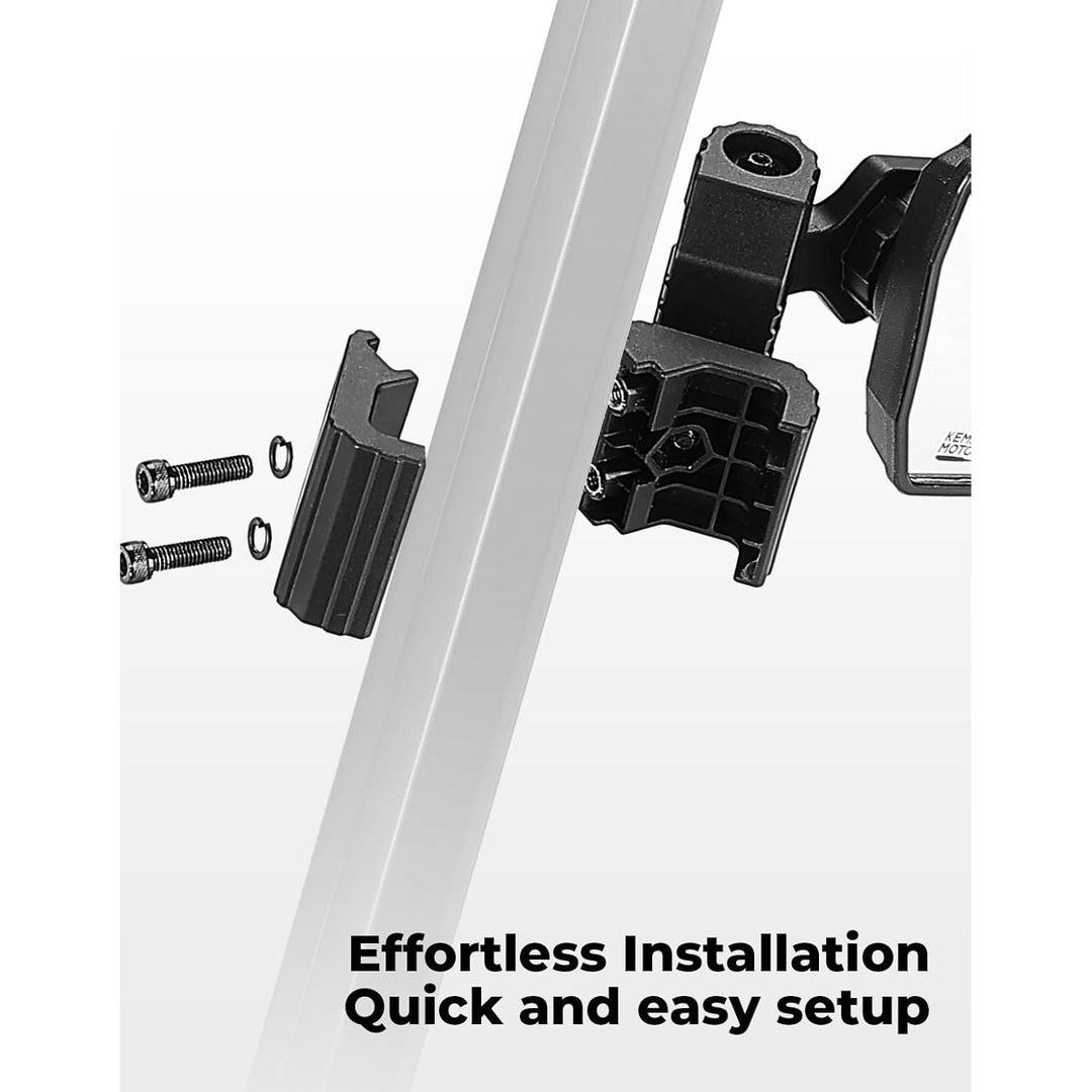 KEMIMOTO UTV Side Mirrors, UTV Rearview Mirrors Compatible with Pro - Fit Polaris Ranger General Can - Am Defender Maverick Trail, 3 - axis Rotation Breakaway Rear View Mirror - Just Closeouts Canada Inc.