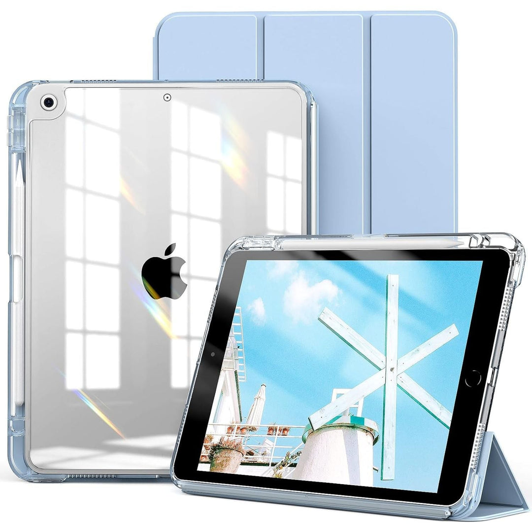 KenKe for iPad 9th Generation 2021 / 8th Gen 2020 / 7th Gen 2019 Case with Pencil Holder, 2 in 1 Sliding Drawer Type Detachable Cover with Clear Transparent Back Shell for iPad 10.2 inch - Just Closeouts Canada Inc.