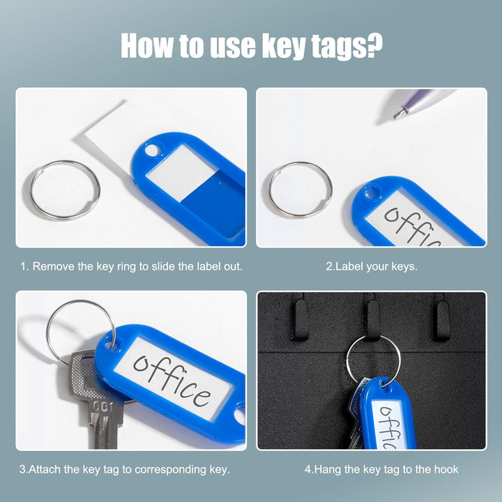 Key Cabinet Wall Mount Key Lock Box with Combination Lock Metal Key Box with Code for 48 Keys Black - Just Closeouts Canada Inc.