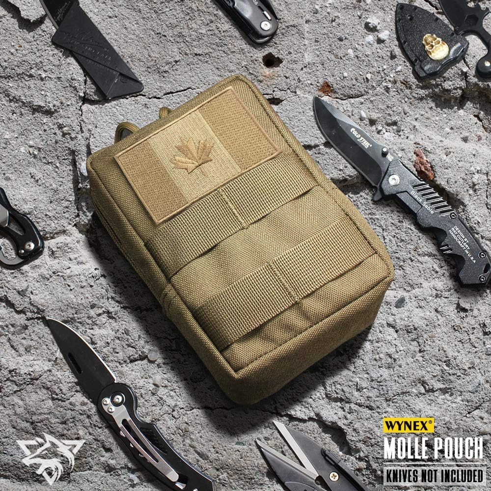 Khaki MOLLE Utility Pouch Set – Small & Large, 2 Pack - Just Closeouts Canada Inc.