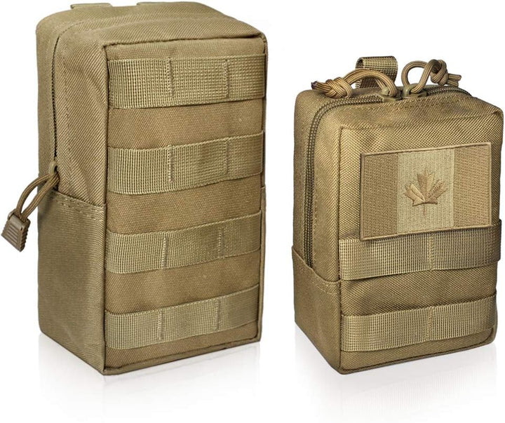 Khaki MOLLE Utility Pouch Set – Small & Large, 2 Pack - Just Closeouts Canada Inc.
