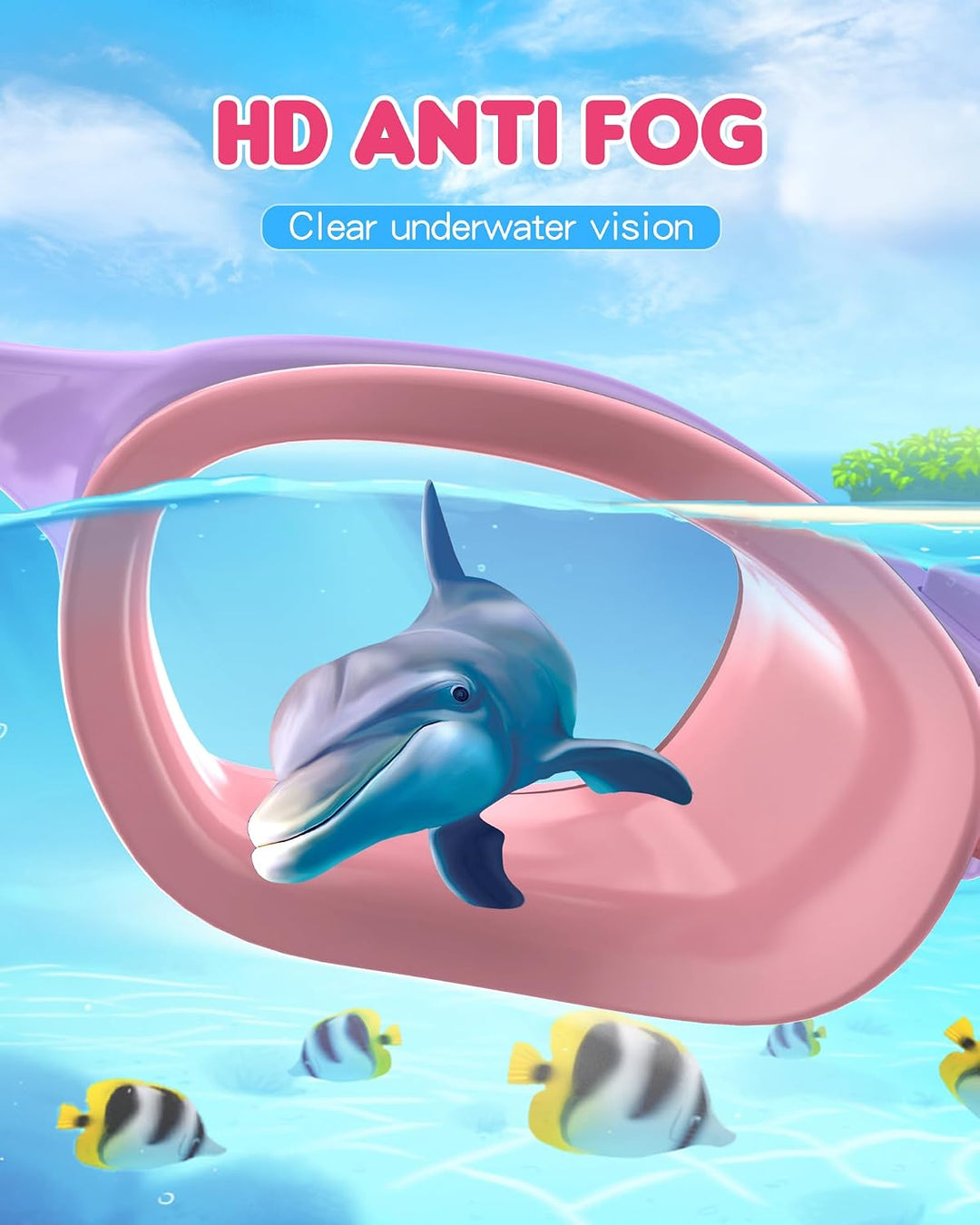 Kids' Anti-Fog Swim Goggles, Light Purple and Pink - Just Closeouts Canada Inc.