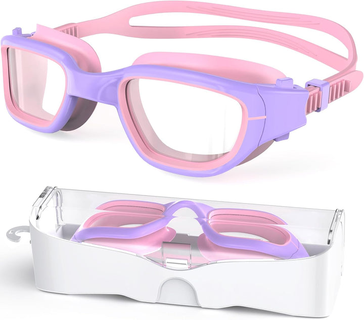 Kids' Anti-Fog Swim Goggles, Light Purple and Pink - Just Closeouts Canada Inc.