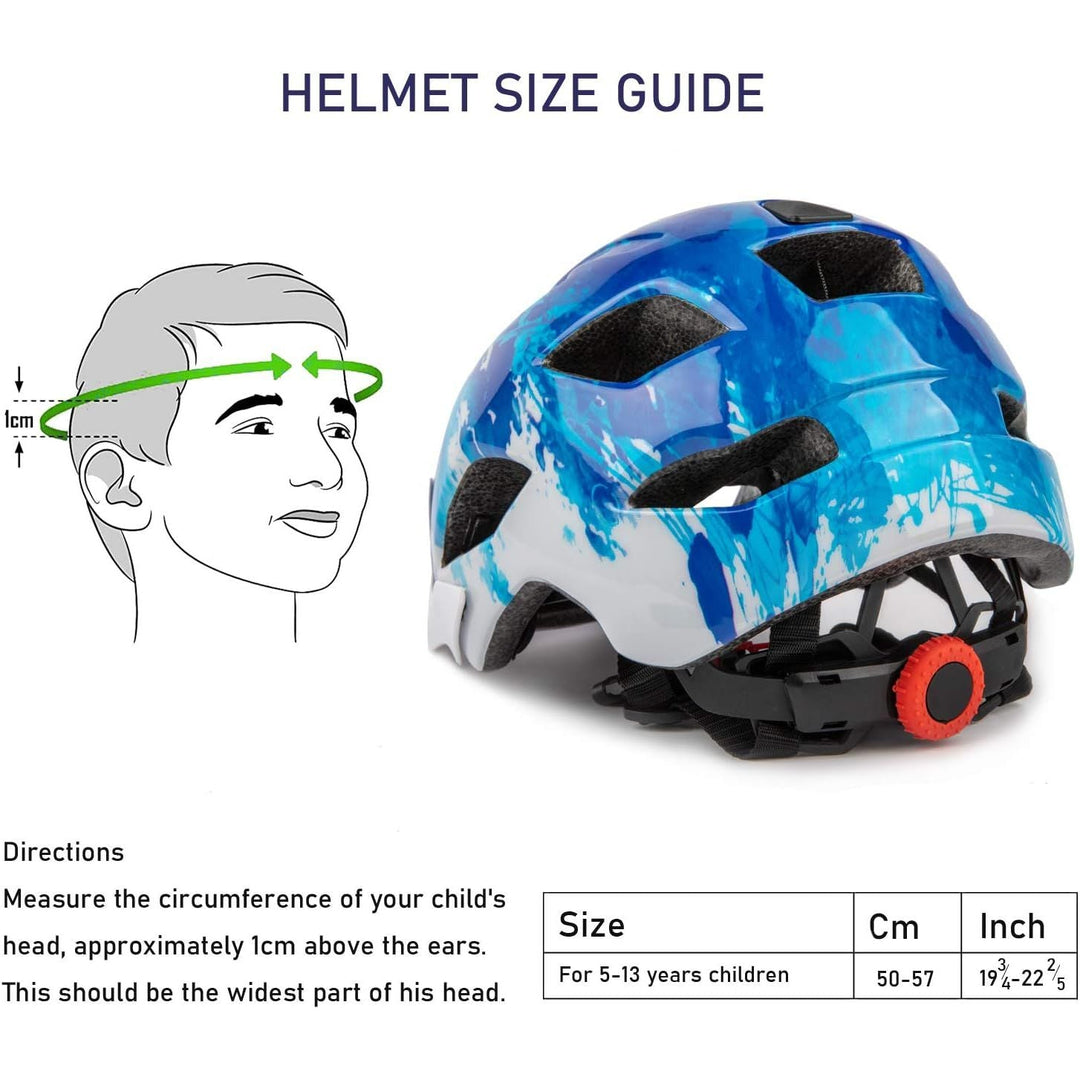 Kids Bike Helmet for Boys and Girls 5-14, With Removable Visor, Multi-Sport Safe and Comfortable (50-57cm), Navy Blue - Just Closeouts Canada Inc.