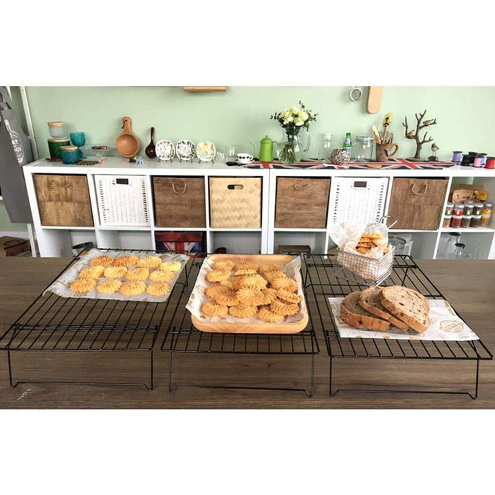 Kingrol 2 Pack 3 - Tier Stackable Cooling Rack, Non - stick Wire Cake Rack for Pies, Cookies, Pastries - Just Closeouts Canada Inc.