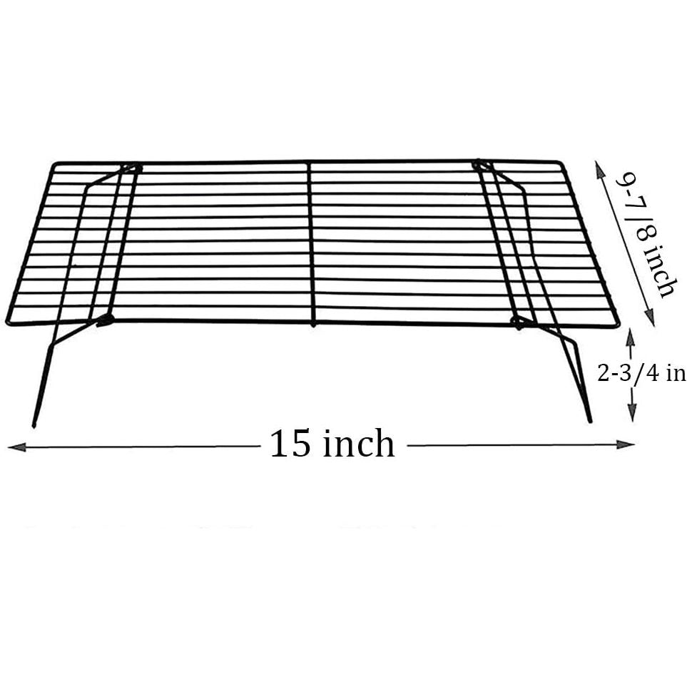 Kingrol 2 Pack 3 - Tier Stackable Cooling Rack, Non - stick Wire Cake Rack for Pies, Cookies, Pastries - Just Closeouts Canada Inc.