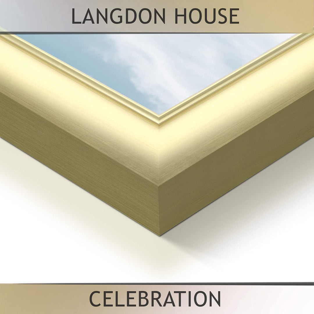 Langdon House 11x14 (28x36 cm) Gold Picture Frame, Contemporary Glam Photo Frame 11 x 14, Wall Mount or Table Top, Celebration Collection - Just Closeouts Canada Inc.