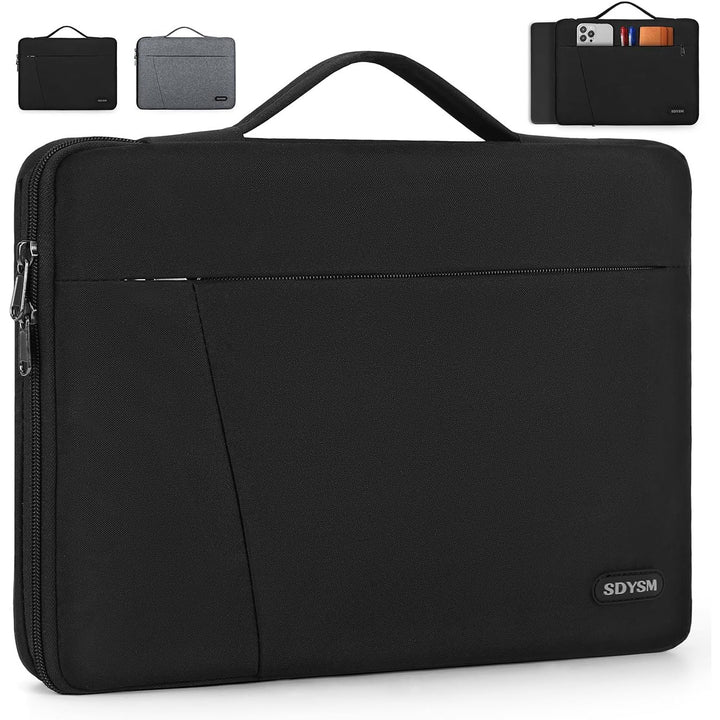 Laptop Sleeve 14 Inch Laptop Case with Portable Handle 360° Protective Laptop Sleeve Case Waterproof Neoprene Bag Business Computer case for Men Women Compatible with 13 - 14 Inch MacBook Air/ Pro/ ASUS/ DELL/ Lenovo/ HP/ ACER Notebook, Black - Just Closeouts Canada Inc.