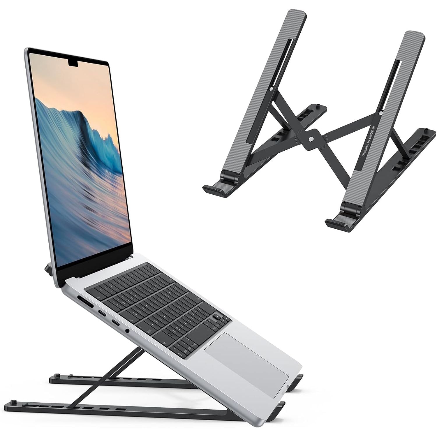 Laptop Stand for Desk Ergonomic 7-Levels Angles Adjustable Computer St ...