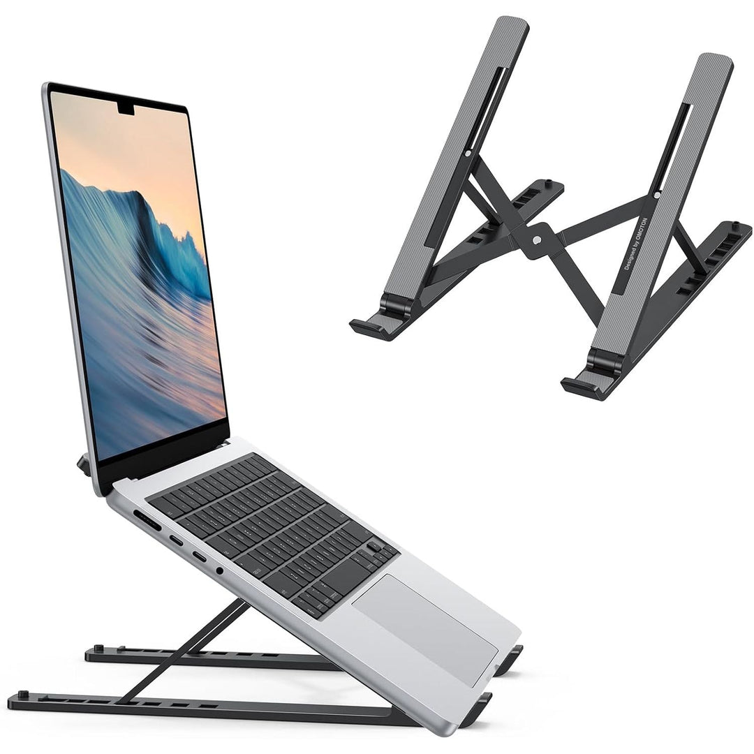 Laptop Stand for Desk Ergonomic 7 - Levels Angles Adjustable Computer Stand, Portable ABS Laptop Riser Holder Compatible with All Laptops and iPad（10 - 15.6"） - Just Closeouts Canada Inc.X004HEQIFR
