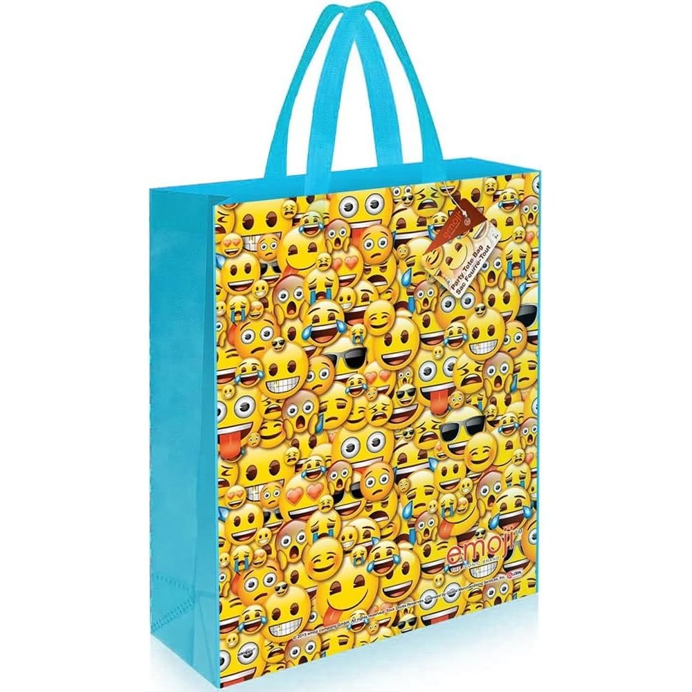 Large Plastic Emoji Loot Bag, 13" x 11", 1pc - Just Closeouts Canada Inc.+50620 + 12