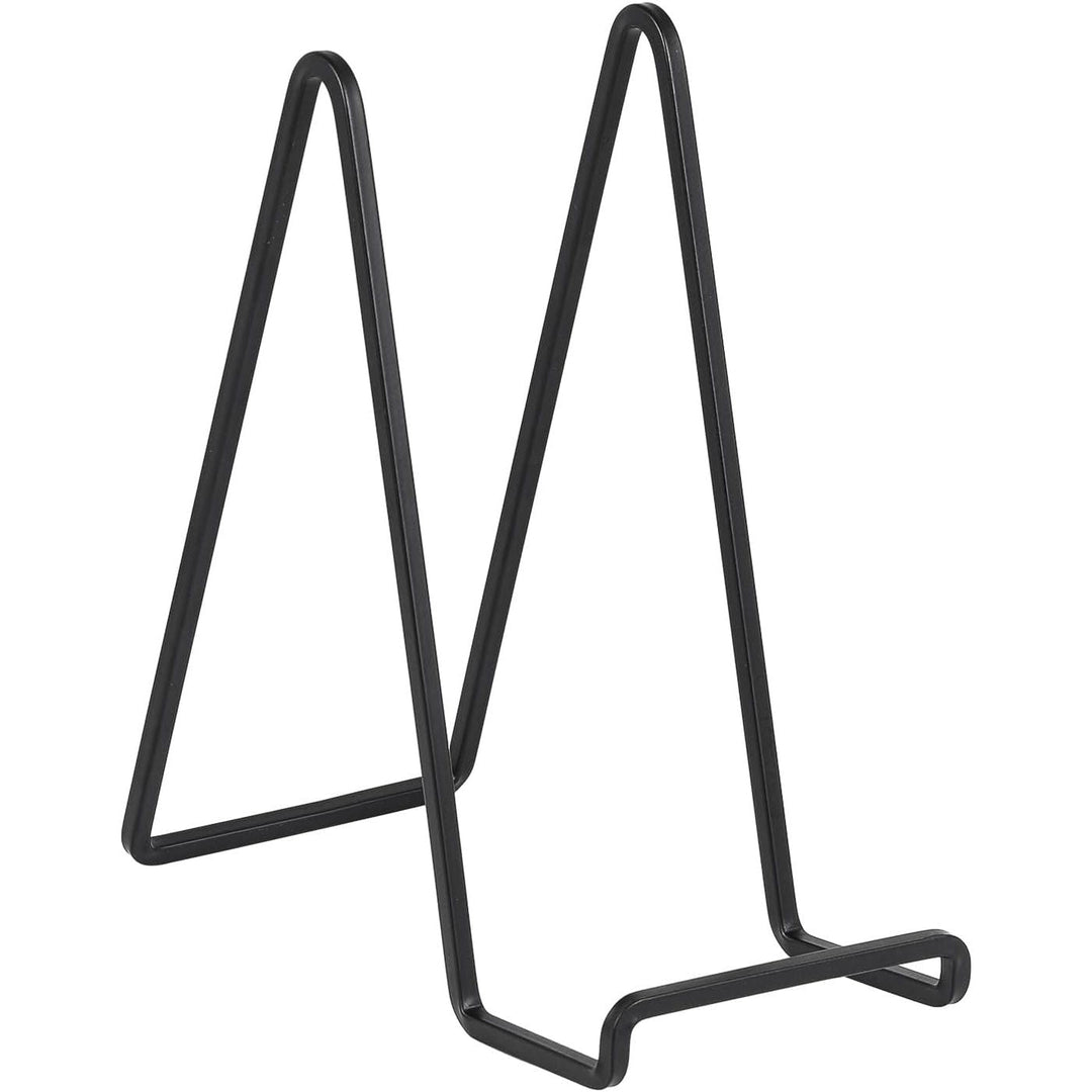 Large Plate Holder Display Stand - 10 inch Tall Plate Stands for Display - Metal Picture Frame Stand - Big Tabletop Easel Stand for Decorative Plates | Platter | Book | Plaque | Tile - 2 Pack - Black - Just Closeouts Canada Inc.