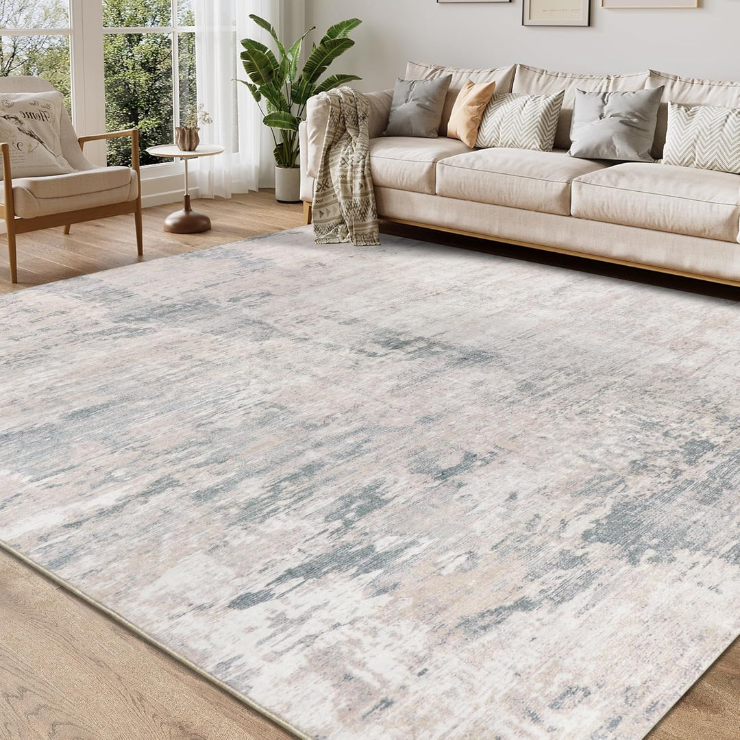 Large Rugs for Living Room 8x10 Washable Rugs for Bedroom Aesthetic Non - Slip Boho Area Rug Beige Grey Neutral Carpet for Bedroom Dining Room Home Office - Just Closeouts Canada Inc.X004F726BL