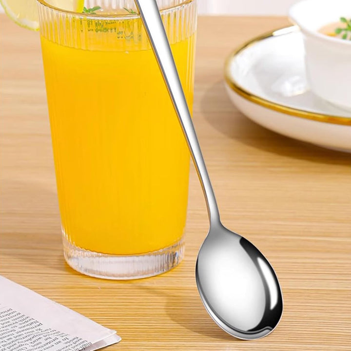 Large Soup Spoon Stainless Steel Dishwasher Safe Dinner Big Teaspoons with Round Edge 8 inches Tablespoons (8) - Just Closeouts Canada Inc.
