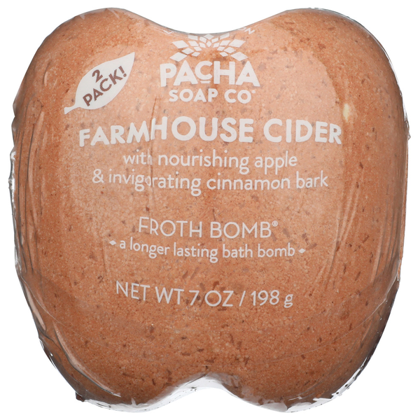 Pacha Soap Froth Bomb Farmhouse Cider, 2 pack