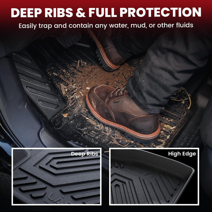 LASFIT Floor Mats & Cargo Mat for Hyundai Tucson 2022 - 2025 (Only Fit Gas, Not Fit with Subwoofer), All Weather TPE Custom Fit Floor Liners Car Mats & Trunk Mats Accessoires, Black - Just Closeouts Canada Inc.