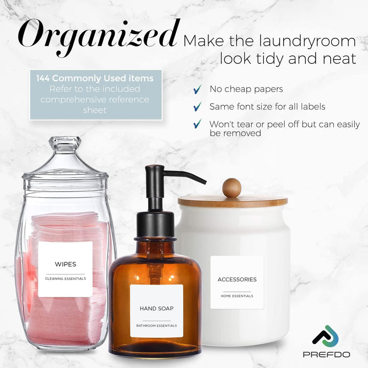 Laundry & Home Organisation Labels – White, 144 Pieces - Just Closeouts Canada Inc.