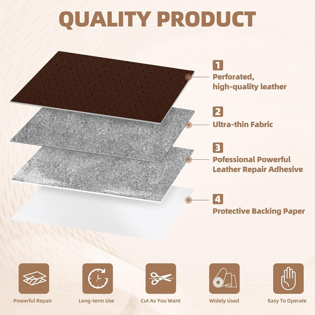 Leather Repair Patch, 17X79 inch Strong Sticky Repair Patch Self Adhesive Waterproof, DIY Large Vinyl Patches for Couches, Furniture, Sofa, Car, Chair (Black, 17X79 inch) - Just Closeouts Canada Inc.