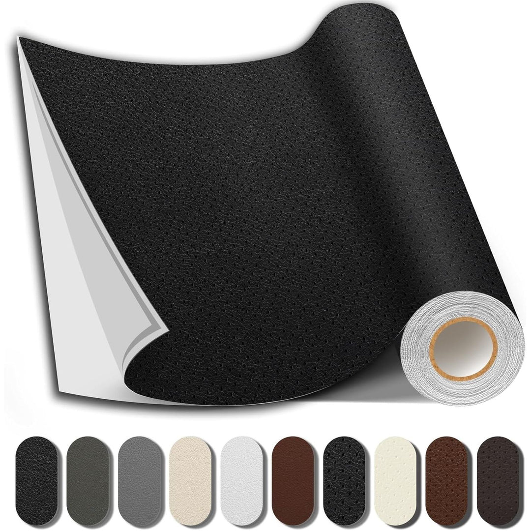 Leather Repair Patch, 17X79 inch Strong Sticky Repair Patch Self Adhesive Waterproof, DIY Large Vinyl Patches for Couches, Furniture, Sofa, Car, Chair (Black, 17X79 inch) - Just Closeouts Canada Inc.