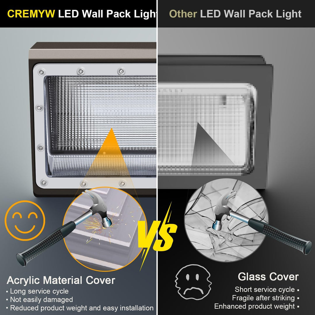 LED Wall Pack 150W - 19500LM Dusk to Dawn Outdoor Lighting 100 - 277V LED Flood Security Lights with Photocell Commercial Daylight 5000K Wall Mount for Shop Barn Yard, Garage,ETL Listed - Just Closeouts Canada Inc.X004O1OAUN