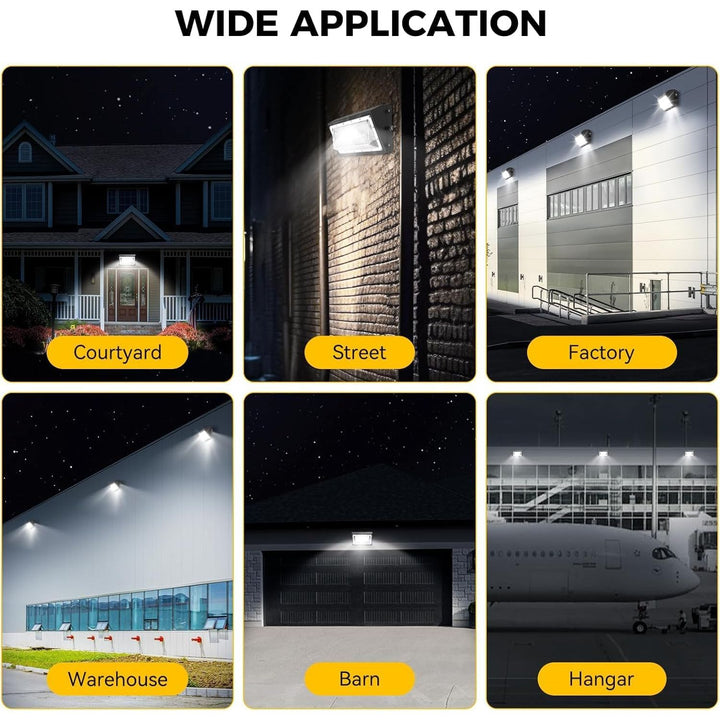LED Wall Pack 150W - 19500LM Dusk to Dawn Outdoor Lighting 100 - 277V LED Flood Security Lights with Photocell Commercial Daylight 5000K Wall Mount for Shop Barn Yard, Garage,ETL Listed - Just Closeouts Canada Inc.X004O1OAUN