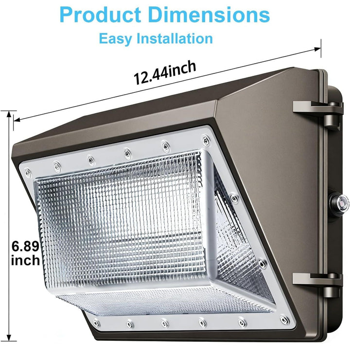 LED Wall Pack 150W - 19500LM Dusk to Dawn Outdoor Lighting 100 - 277V LED Flood Security Lights with Photocell Commercial Daylight 5000K Wall Mount for Shop Barn Yard, Garage,ETL Listed - Just Closeouts Canada Inc.X004O1OAUN