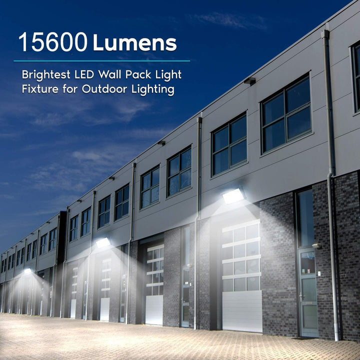 LEDMO LED Wall Pack Light 150w Waterproof Ultra Bright Outdoor Lights Wall Mount 5000K 21000lm Commercial and Industrial Security Flood Lights Exterior Lighting Fixture 100 - 277V Equivalent Energy Save - Just Closeouts Canada Inc.