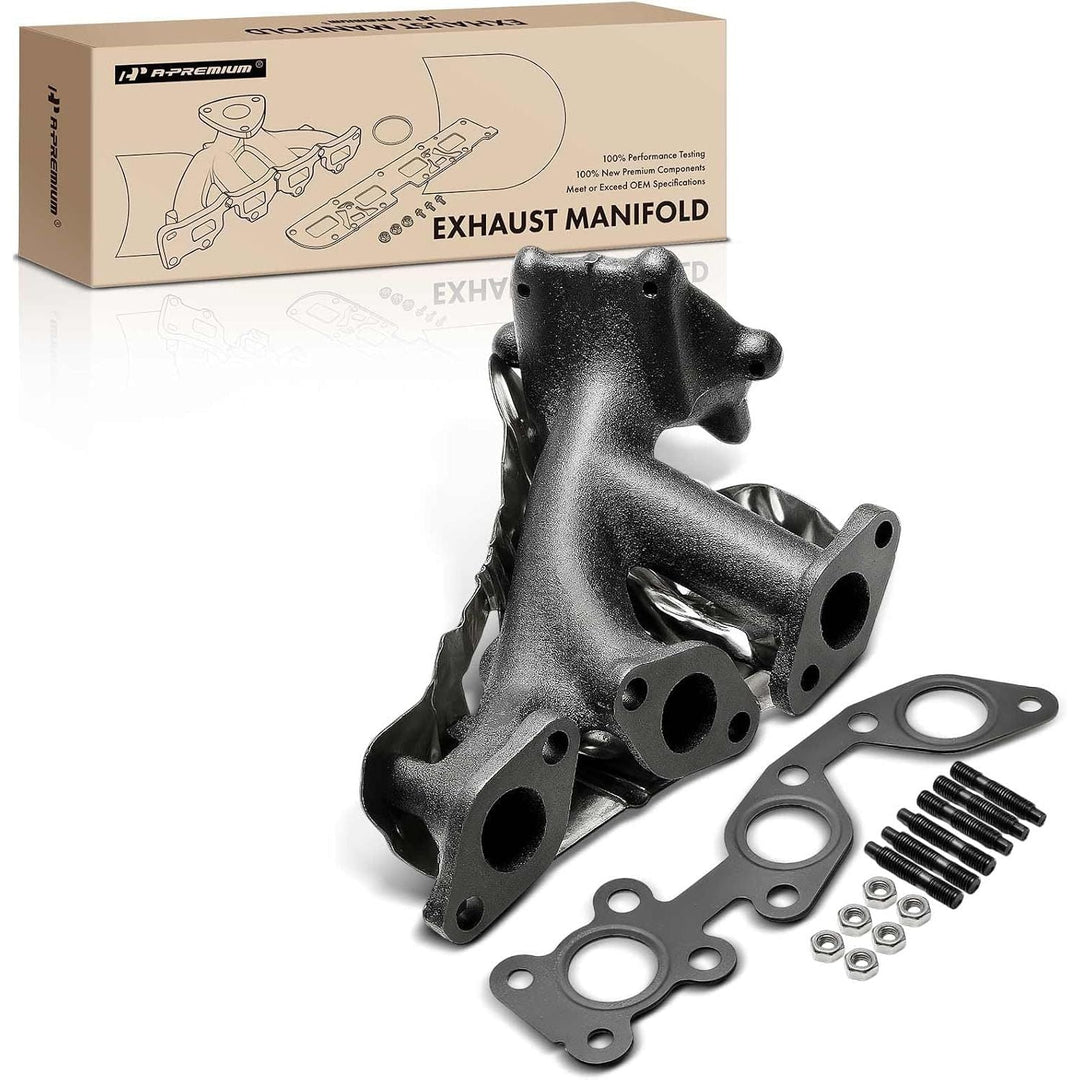 Left Side Engine Exhaust Manifold Kit W/Gaskets & Heat Shield Compatible with Nissan Pathfinder 1996-2000 & Infiniti QX4 1997-2000 - Just Closeouts Canada Inc.