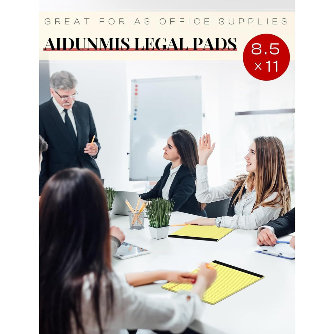 Legal Pads 8.5 x 11 Yellow Notepads 8.5 x 11 Lined Paper 8 - 1/2 x 11 Legal Pad Lined Paper Pads 8.5 x 11 Note Pads 2 Pack Lined Writing Pads of Paper 8.5 x 11 Notepad Yellow Paper Pads 30 Sheets/Pad - Just Closeouts Canada Inc.