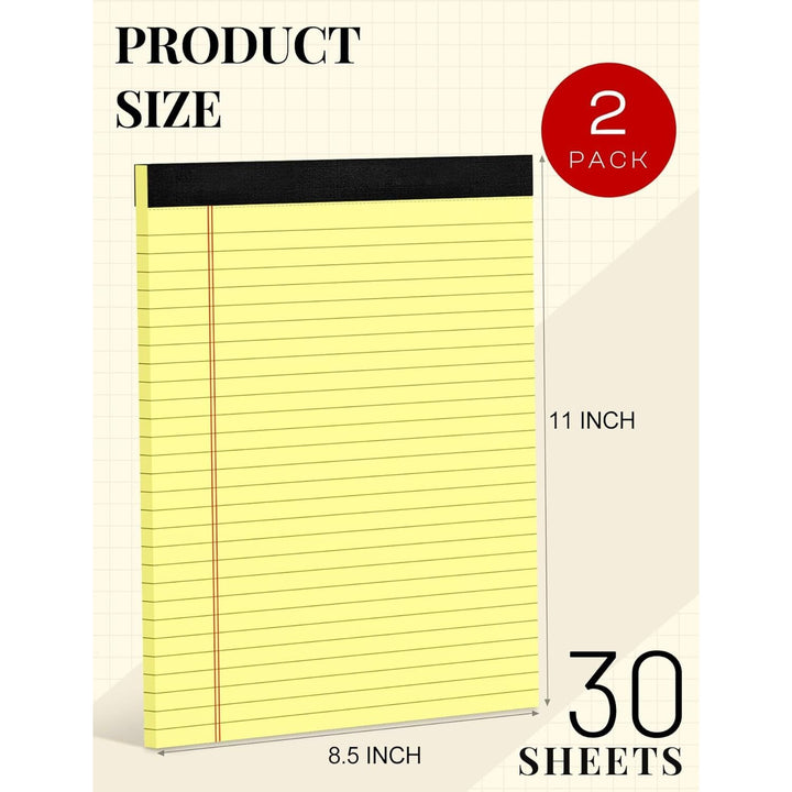 Legal Pads 8.5 x 11 Yellow Notepads 8.5 x 11 Lined Paper 8 - 1/2 x 11 Legal Pad Lined Paper Pads 8.5 x 11 Note Pads 2 Pack Lined Writing Pads of Paper 8.5 x 11 Notepad Yellow Paper Pads 30 Sheets/Pad - Just Closeouts Canada Inc.