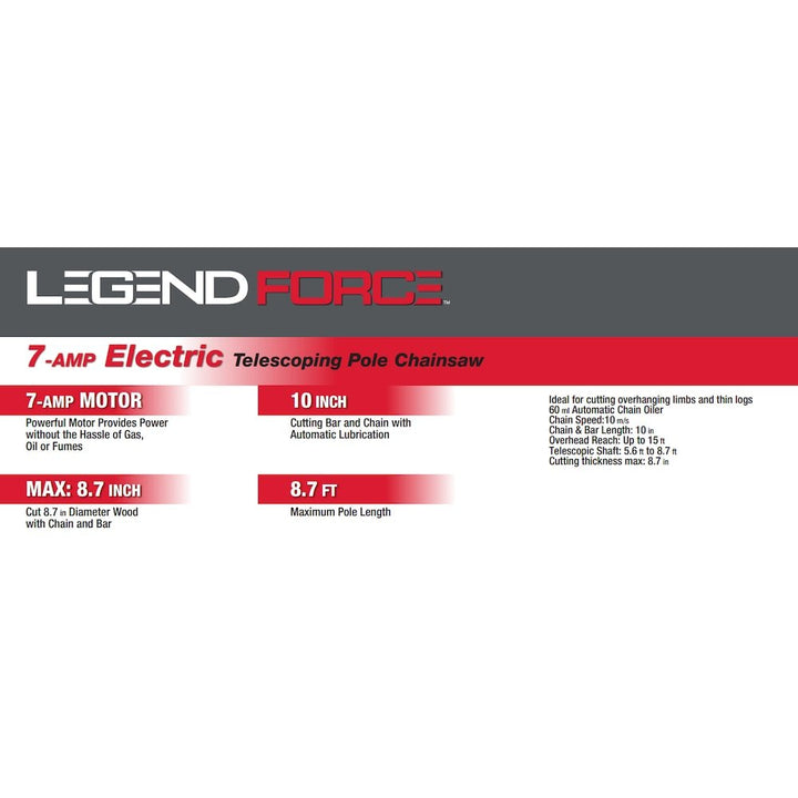 Legend Force 20 - Inch 3.8 Amp Corded Electric Hedge Trimmer - Just Closeouts Canada Inc.