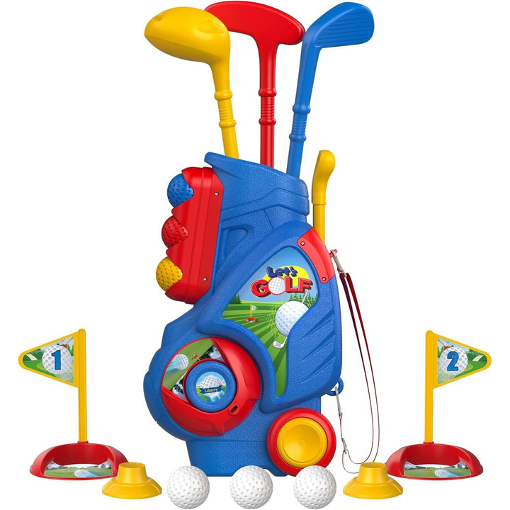Liberry Toddler Golf Set, Upgraded Kids Golf Cart with Unique Shoulder Strap Design, Indoor Outdoor Golf Toys for Boys Girls Aged 2 - 5 Years Old, Blue - Just Closeouts Canada Inc.