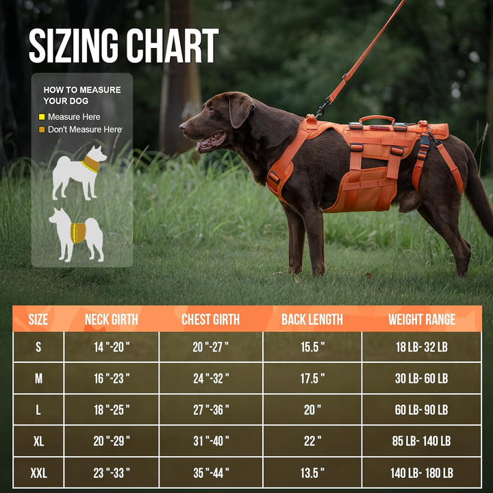 Lift Harness for Large Dogs, Support Sling for Back Legs, Lifter With Handles Invictus Multifunctional Mobility Assistance Vest Hip Support Brace (Orange, M) - Just Closeouts Canada Inc.