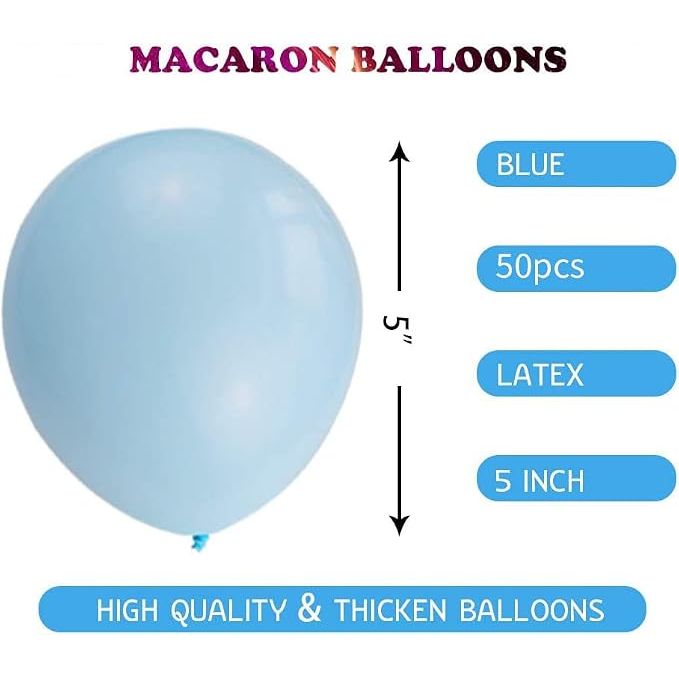 Light Blue Latex Balloons – 5 Inch, 50 Pack - Just Closeouts Canada Inc.