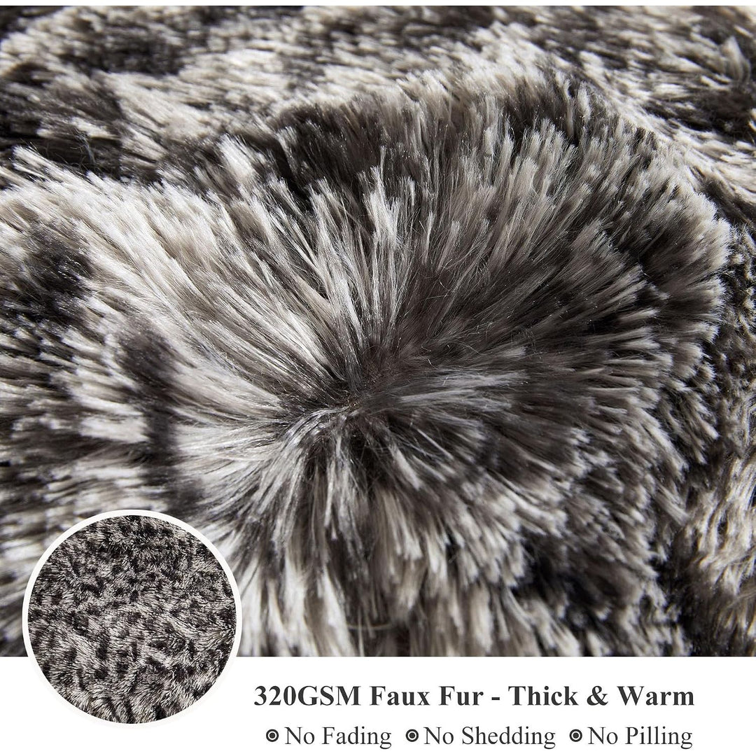 Light Grey Leopard-Print Faux Fur Body Pillow Cover, 20 × 54 in - Just Closeouts Canada Inc.X004EUUMVZ
