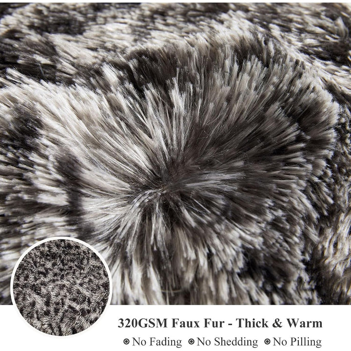 Light Grey Leopard-Print Faux Fur Body Pillow Cover, 20 × 54 in - Just Closeouts Canada Inc.X004EUUMVZ
