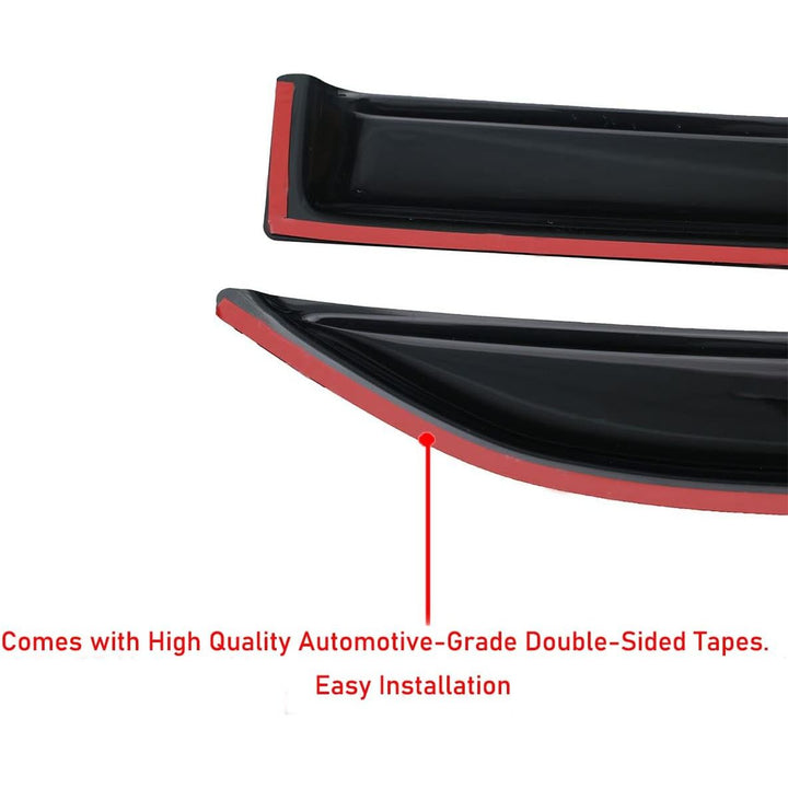Lightronic WV94615 Outside - Mount Side Window Visor Deflector Rain Guard, Dark Smoke, 4 - Pieces Set, Fits 2011 - 2016 Hyundai Elantra Sedan (EXCLUDES Elantra GT) - Just Closeouts Canada Inc.